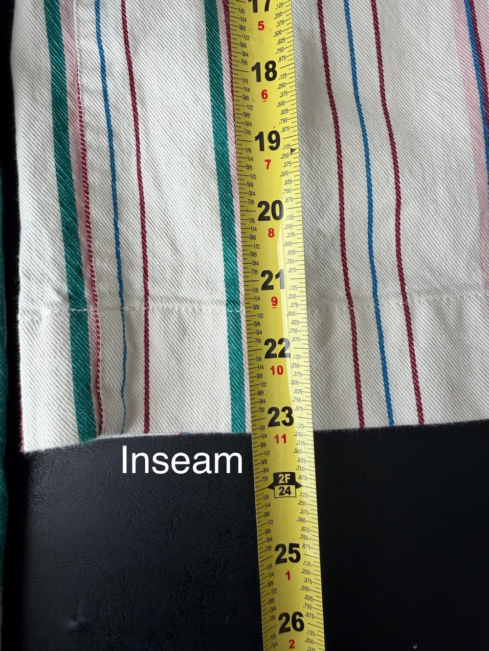 Madewell Striped Wide Leg Crop Pants Size 28 Ivory Pink Teal High Rise Culotte - Picture 9 of 10